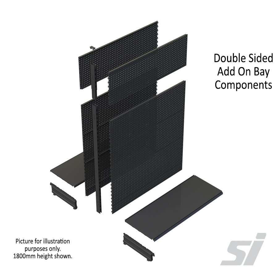 Double Sided Add on Bay - Versa Shelving by SI Retail