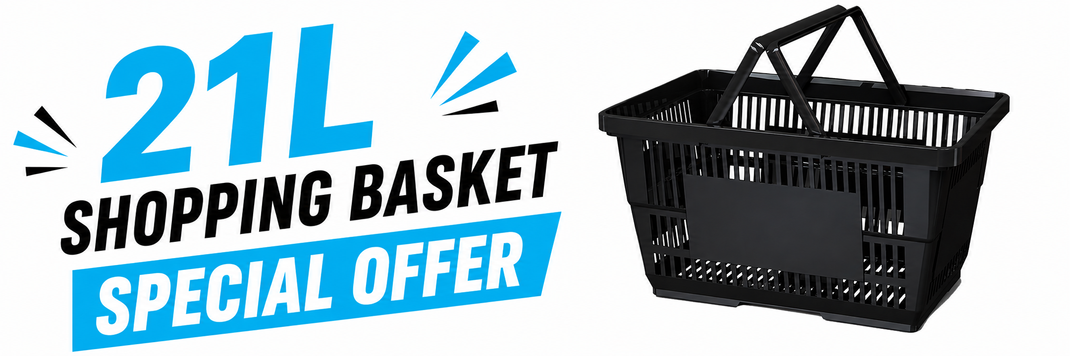 Special Offer 21L Black Shopping Basket
