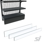 Front risers to hold product on shelves
