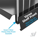 Shelf fence riser for displaying merchandise