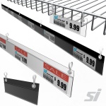 Hanging shelf label barcode strip