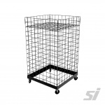 Dump clearance bin basket with base for impulse sales