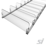 Shelf divider with t-rails