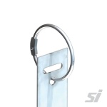 Lockable hang ring display clip