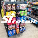 Versa Black Shop Shelving in Convenience Store