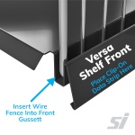 Wire Fences and Clear Risers Sit Into Our Versa Gondola Shelves