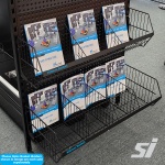 Wire basket with dividers for versa shelving and gondolas