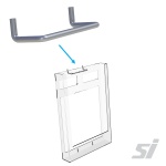 Bracket for brochure holders to fit pegboard or slatwall