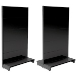 High quality retail shelving with metal panels