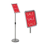 Floor stand sign holder with A4 snap frame