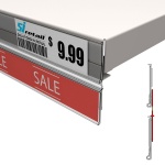 Data strip adapter for two layers of shelf strips