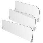 120mm high Clear shelf dividers for gondola shelves