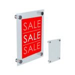 Wall mount stand off with acrylic sign holder
