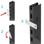 How to use gondola wall fixing bracket