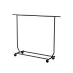 Black mobile salesman garment apparel clothing rack