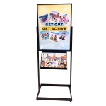 Sign Holder with Brochure Holder A1