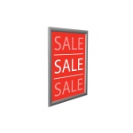 Snap frame metal sign holder display