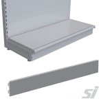 Grey gondola shelving kick plate plinth