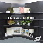 Wall shelving corner