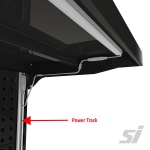 Magnetic shelf light power track