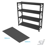 Black melamine shelf 900mm