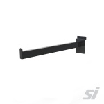 Black slatwall straight clothes display arm