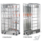 Nestled rolling stock merchandise cage trolley