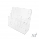 Acrylic Brochure Holders - Landscape A4 - 3 Levels Acrylic Brochure Holder A4 Landscape 3 Levels