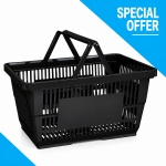 Black shopping basket special sale
