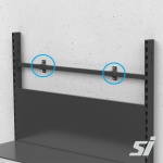 Heavy duty mounts for gondola wall shelving