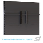 TV Mounts on gondola shelving without TV
