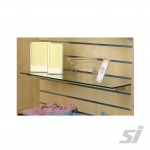 Shelf bracket for slatwall shelves