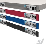 Flat Adhesive Data Strips for Shelves