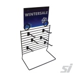 Black wire counter display stand