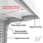 Plug and play LED shelf lighting components
