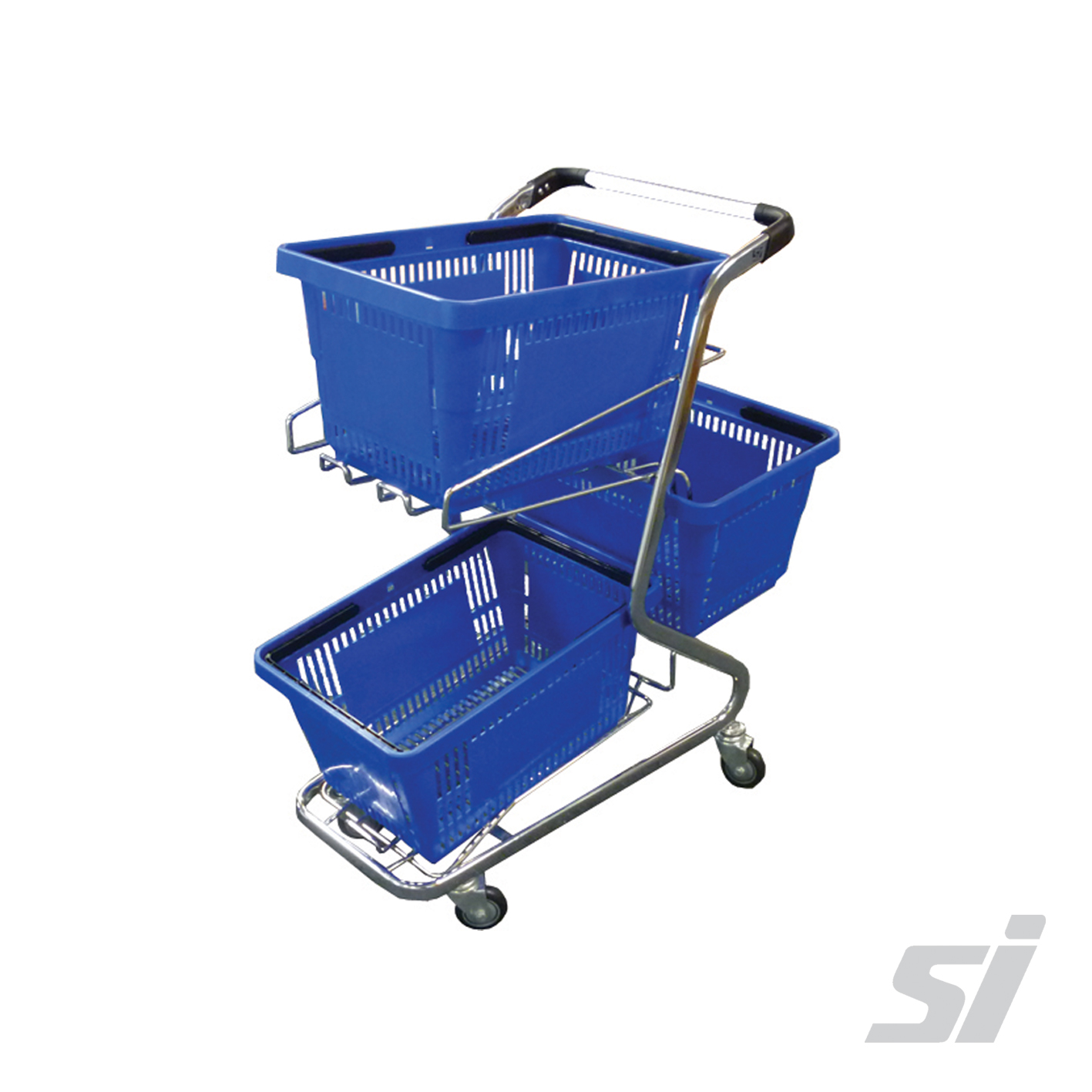 New mini retail shopping cart grey color 40x22x20.5 inch 75lb basket capacity 