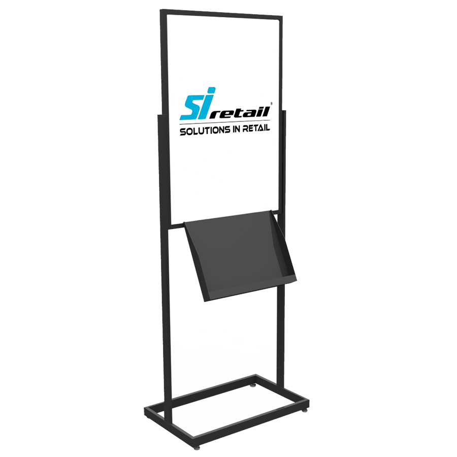 A1 Bulletin Sign Holder Stand with Brochure Holder