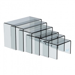 Acrylic Riser Counter Display Set of 6 Clear