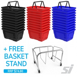 Shopping Baskets – Buy 30 & Get a Free Basket Stand