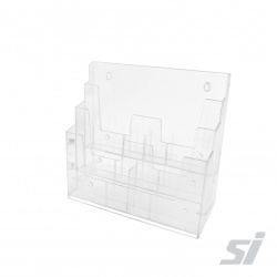 Acrylic Brochure Holder Divider - A4 Landscape