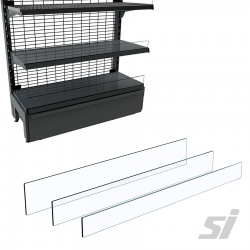 Clear Risers for Gondola Shelves