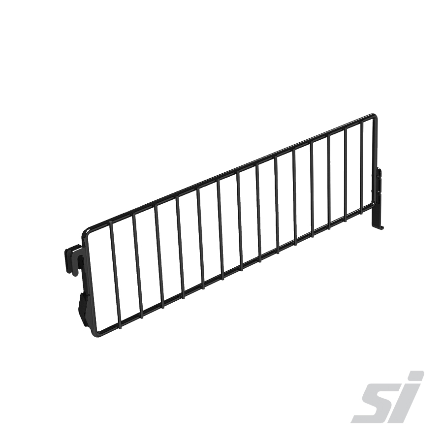 Black wire shelf fence divider