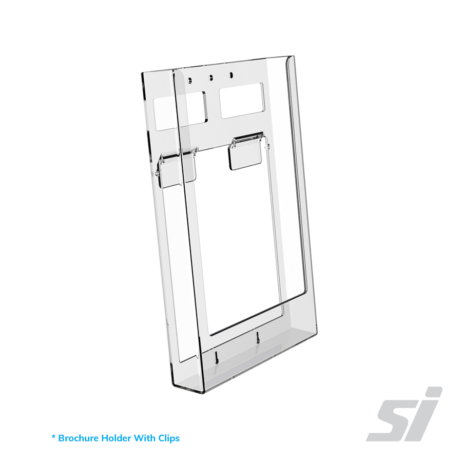 A4 acrylic brochure holder clip together