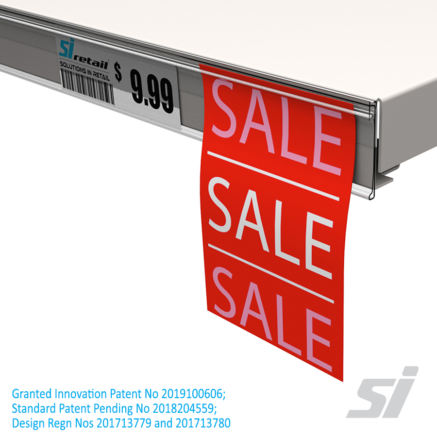 Clear 914mm data strip with talker grip
