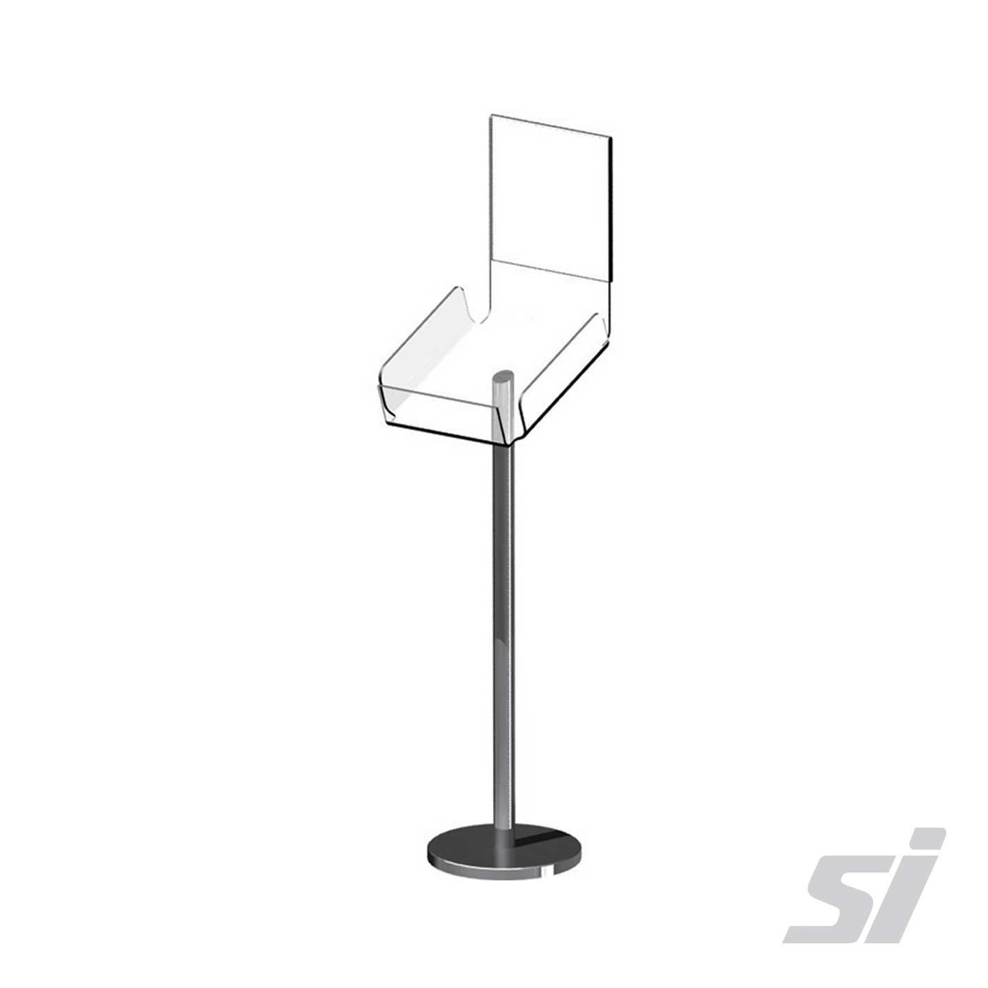 Chrome acrylic catalogue stand