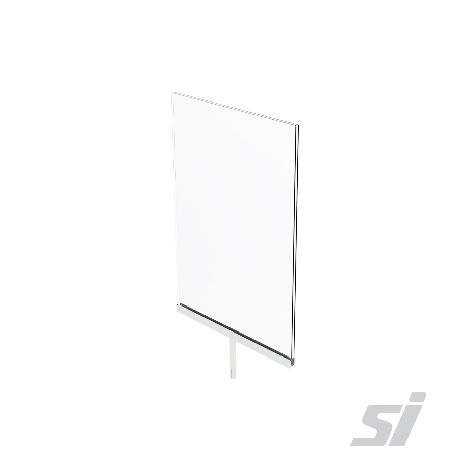 White garment clothing rack sign