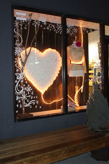 Valentines display for fashion store